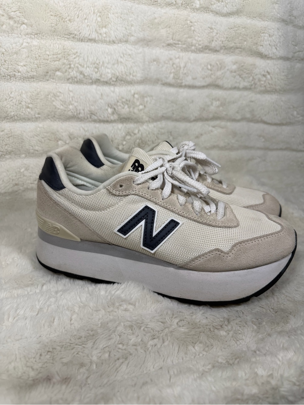New Balance 515H Shoes Womens Sz 9.5 Running Off White Mesh Lace Up Sneakers